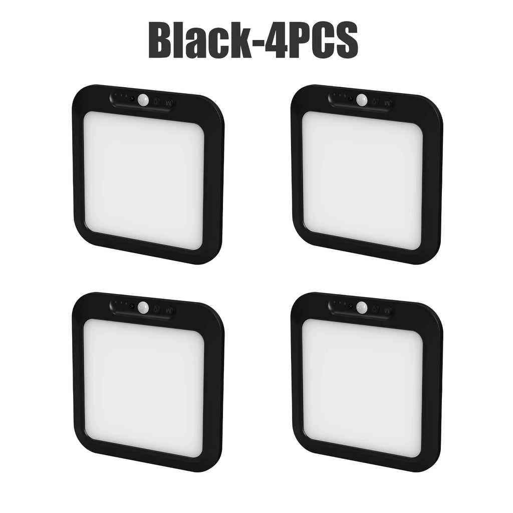 Ultra-Thin LED Motion Sensor Ceiling Light – Auto Induction Lamp Motion Sensor Ceiling Light Babs Black 4PCS