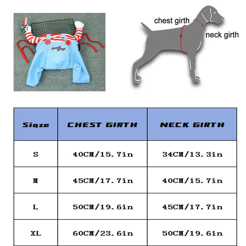 Dog Halloween Doll Costume – Funny Outfit for Small & Medium Pets Pet Halloween Costume Babs