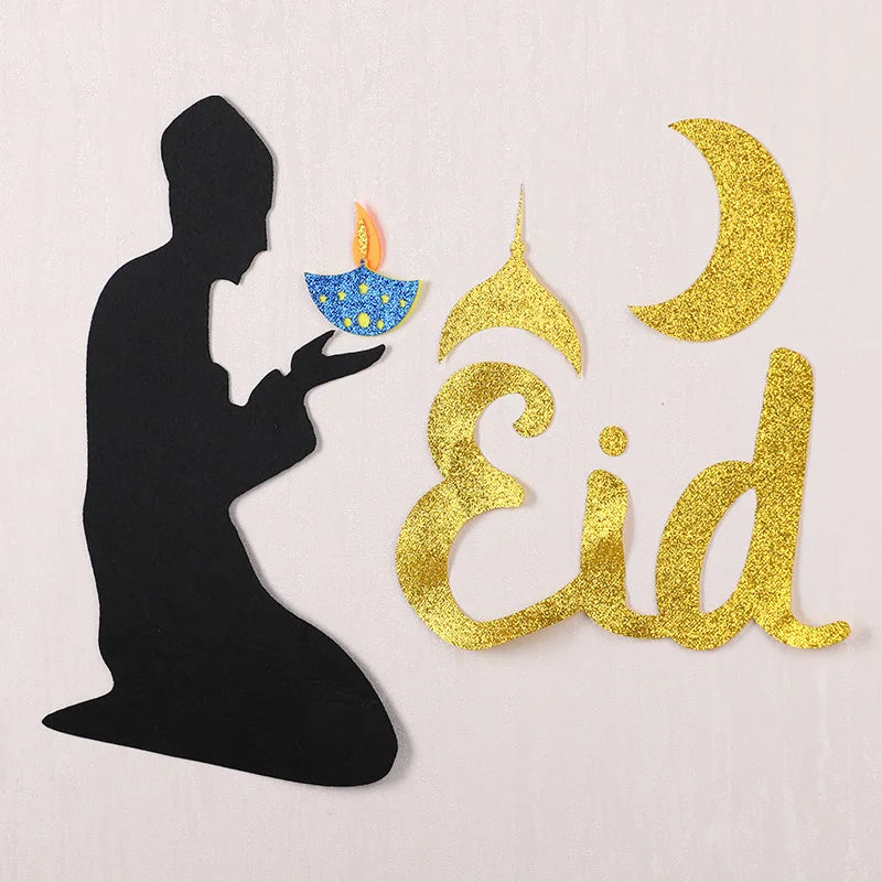 Eid Mubarak & Ramadan Kareem Wall Stickers – DIY Felt Decals Holiday Wall Sticker Babs