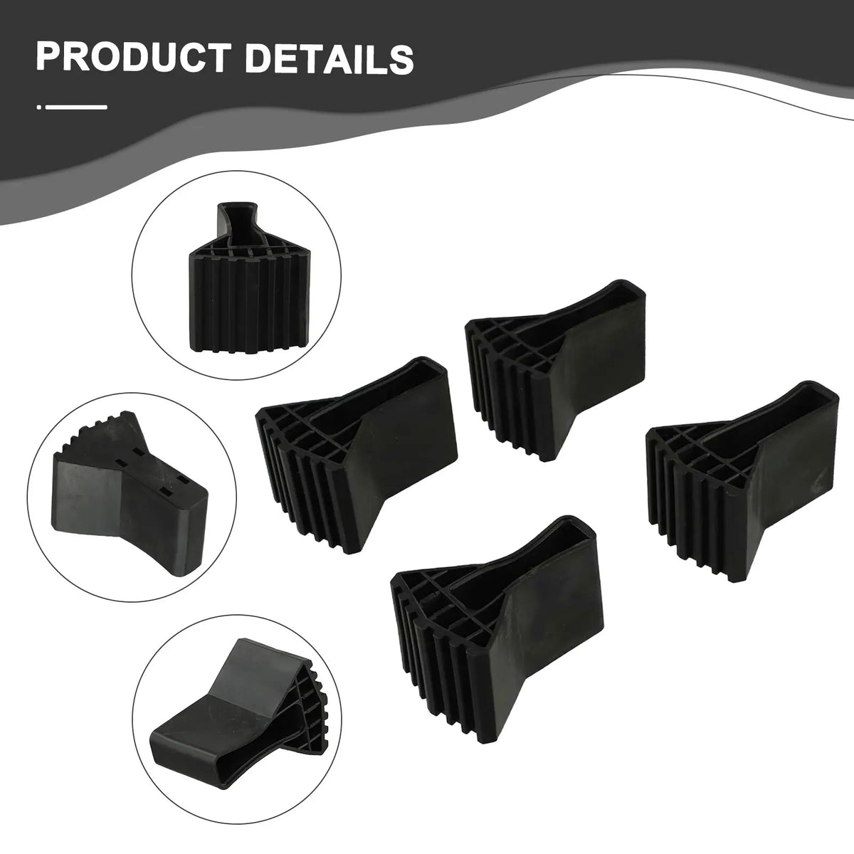 Non-Slip Rubber Ladder Foot Pads & Chair Leg Covers 4/6 Pack Ladder Foot Pads Babs