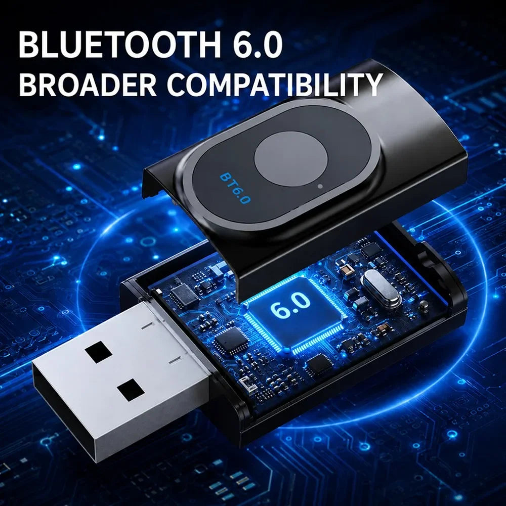 KEBIDUMEI 2-in-1 Bluetooth 6.0 Audio Transmitter Receiver Bluetooth Audio Adapter Babs