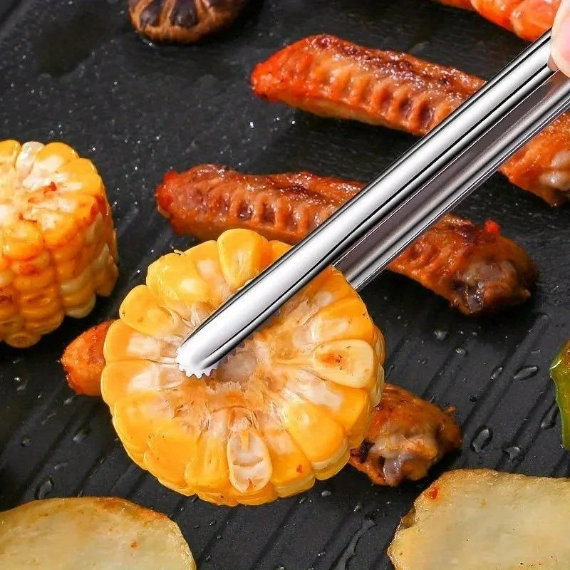 3-Piece Stainless Steel Grill Tongs – Non-Slip BBQ Kitchen Set BBQ Grill Tongs Babs