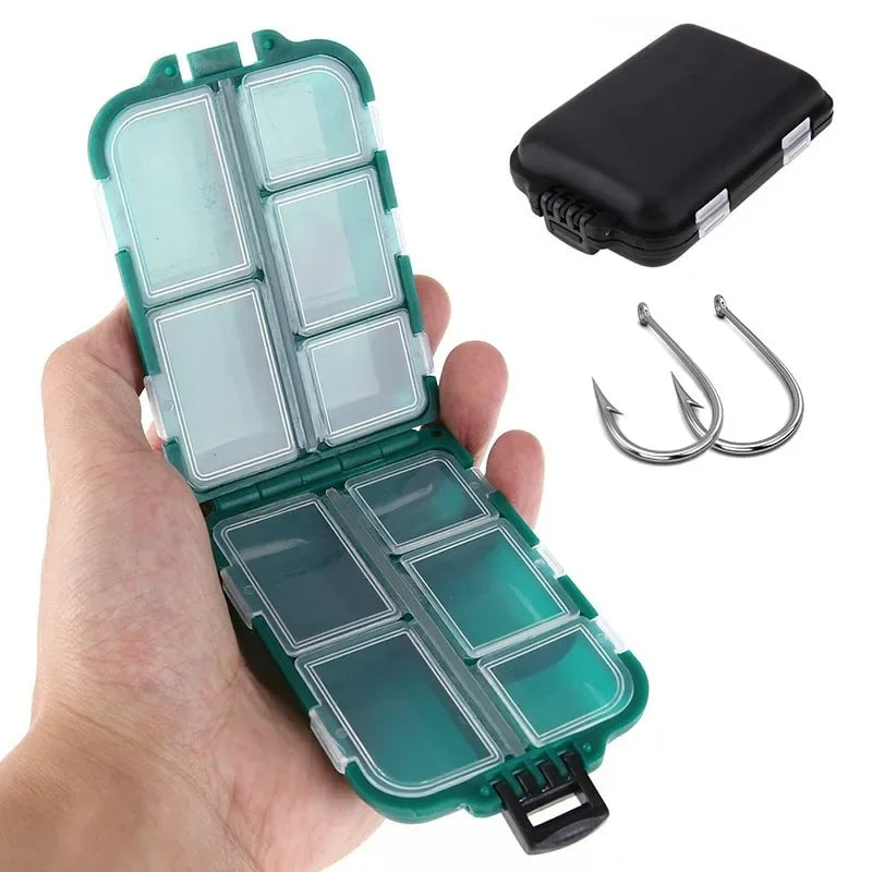 10-Compartment Fishing Tackle Box – Transparent Plastic Organizer Fishing Tackle Box Babs