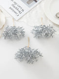 Artificial Flower Bouquets for Home, Wedding & Christmas Décor Artificial Flower Bouquet Babs Silver 4 pcs