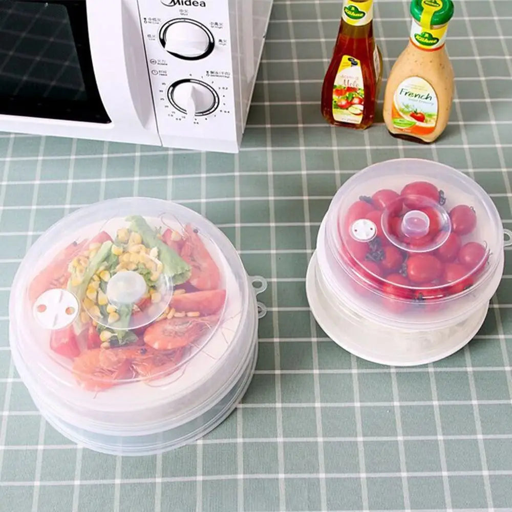 Transparent Stackable Anti-Splatter Food Cover Lid with Steam Vents Food Cover Lid Babs