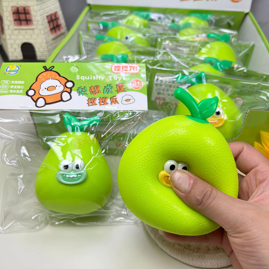 Pear Fruit Squishy Squeeze Pendant – Fidget & Office Decor Squishy Fidget Toy Babs
