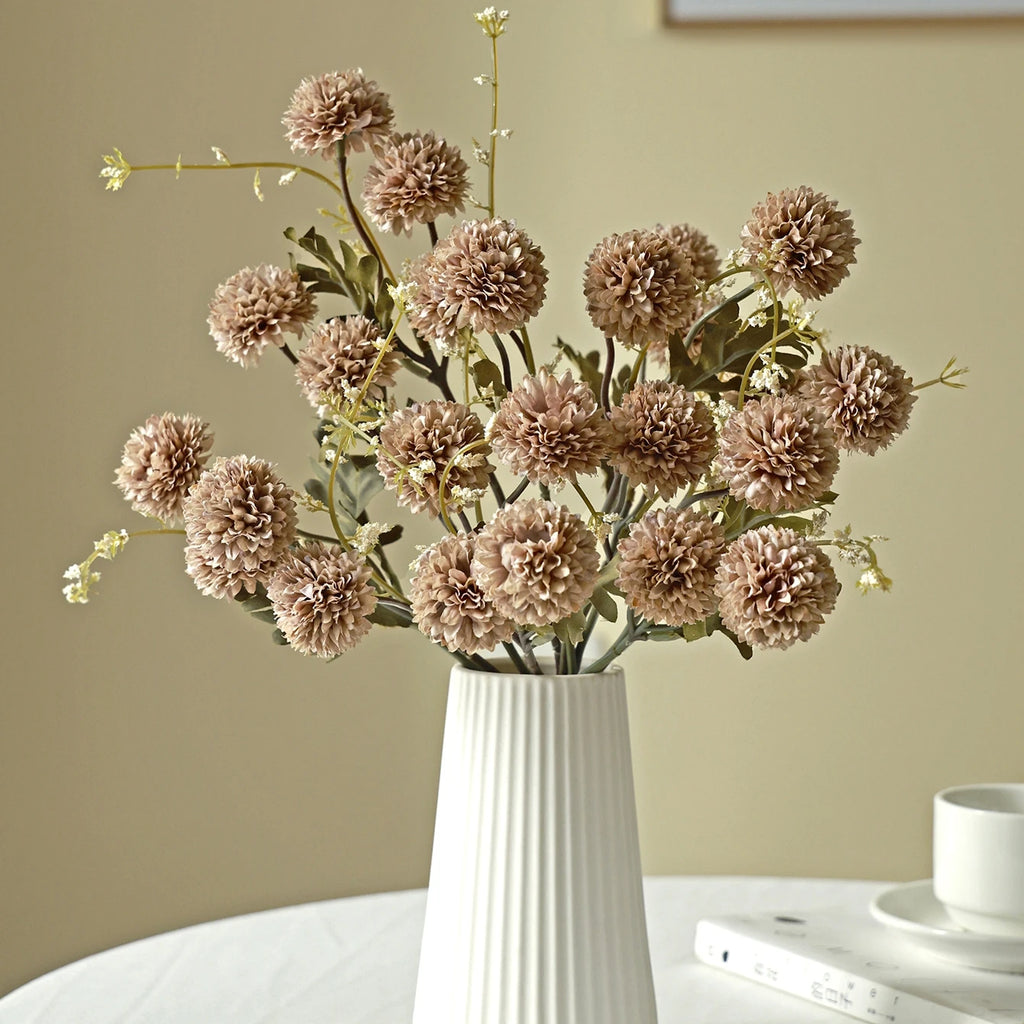 Silk Chrysanthemum Artificial Flower Bouquet – Wedding & Home Decor Artificial Silk Flowers Babs