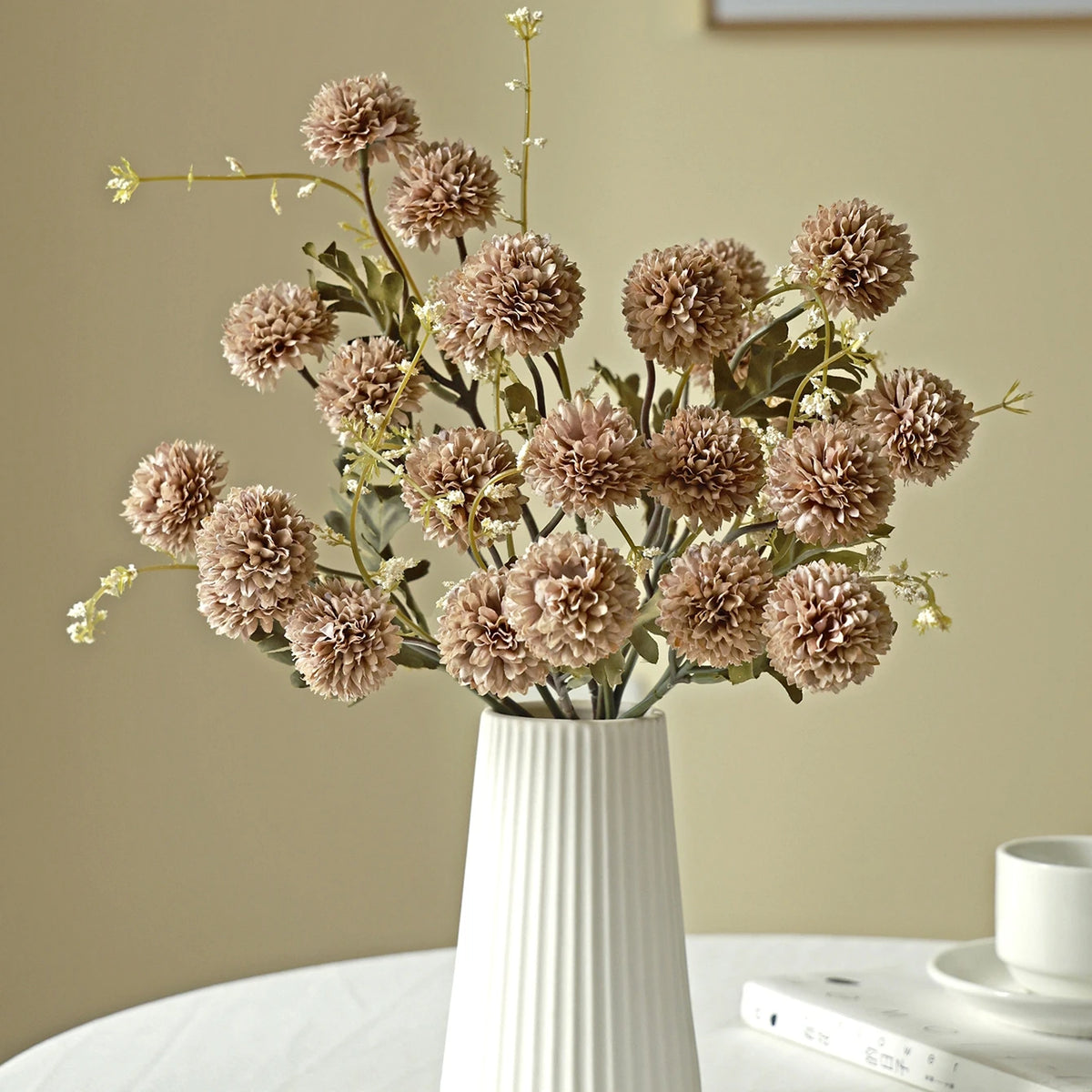 Silk Chrysanthemum Artificial Flower Bouquet – Wedding & Home Decor Artificial Silk Flowers Babs