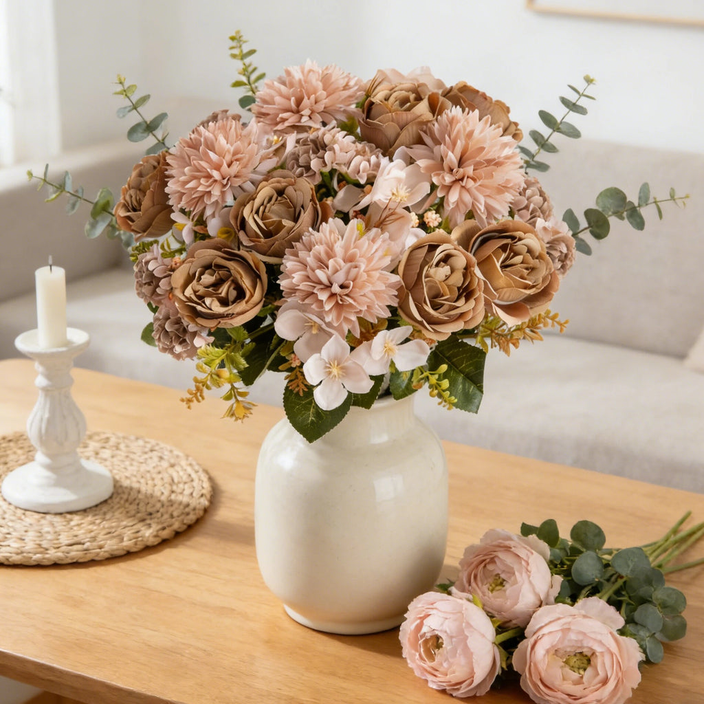 Silk Peony Artificial Flowers for Wedding & Home Décor Artificial Silk Flowers Babs