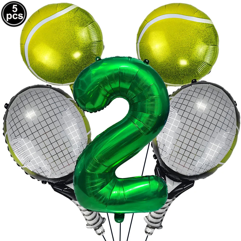 Tennis Party Balloon Kit – 18" Tennis & Racket Foil Balloons