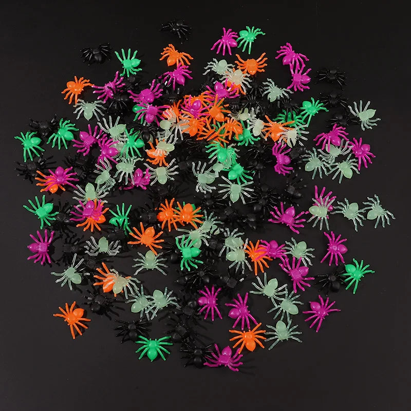 50–200pcs Mini Plastic Spiders Halloween Party Decoration Props Halloween Decoration Props Babs