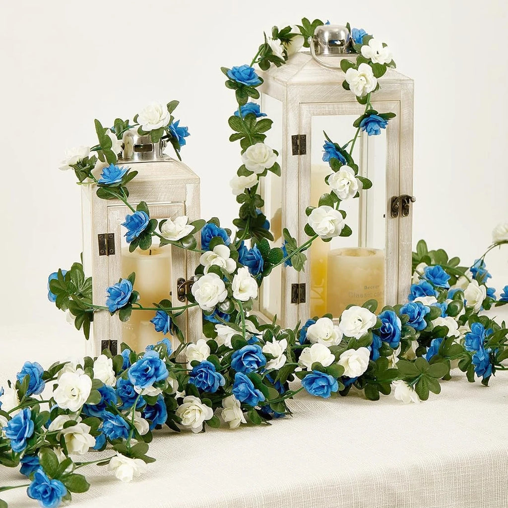 Silk Rose Artificial Flower Vine Garland – Wedding & Home Décor Artificial Flower Garland Babs