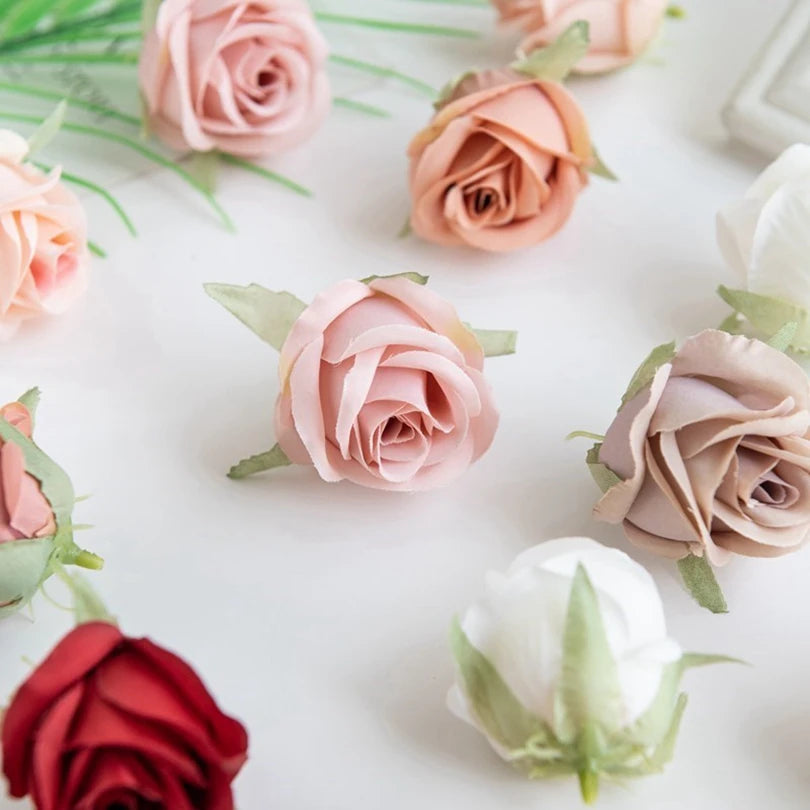Silk Rose Heads 30/60pcs – Wedding & Home Floral Decor Artificial Silk Flowers Babs