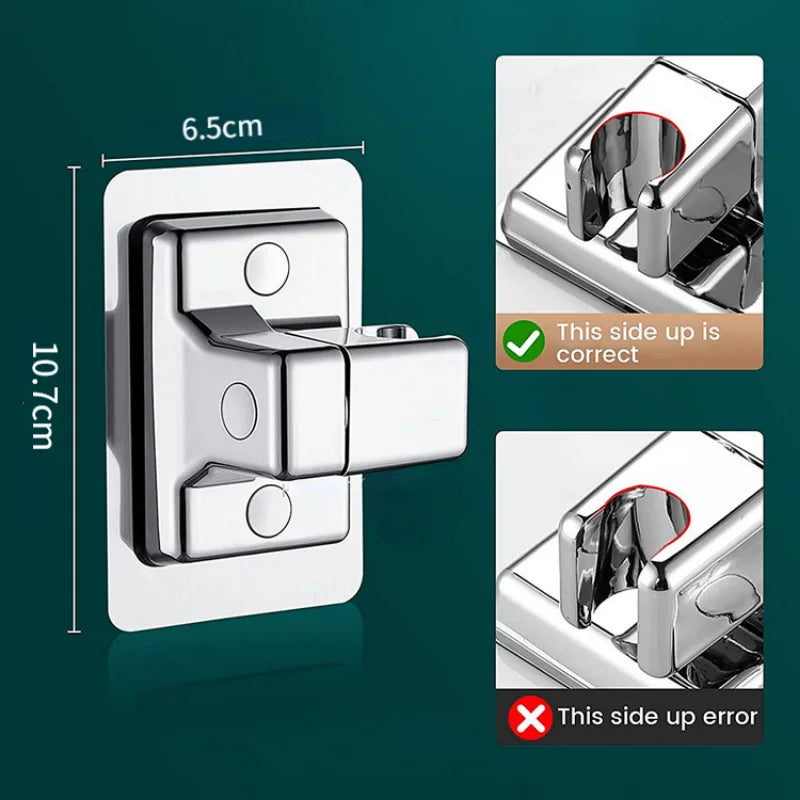 Adjustable Self-Adhesive Shower Head Holder – Wall Mount Shower Head Holder Babs