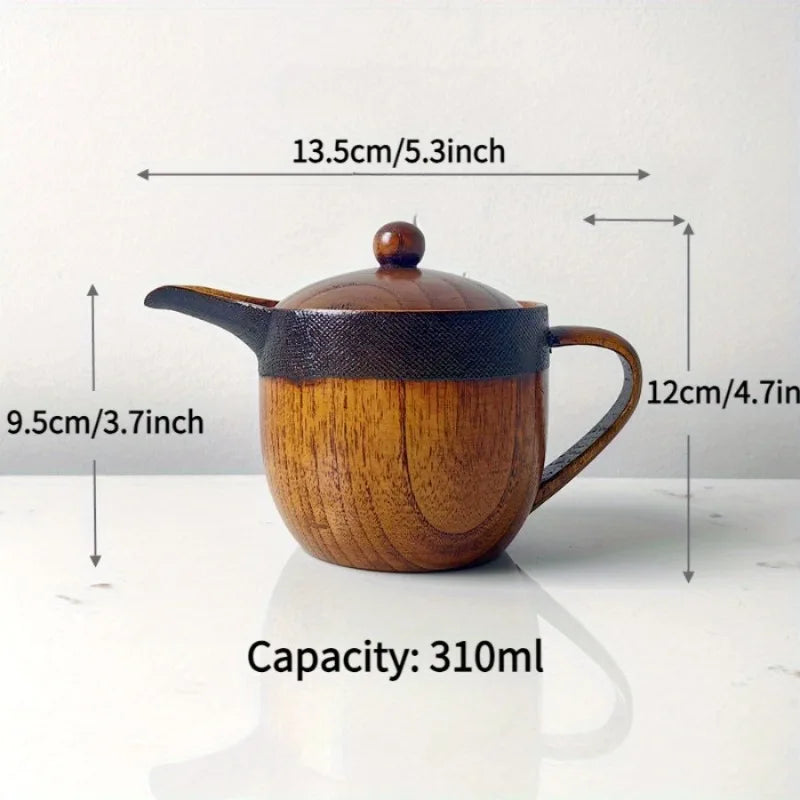 Solid Wood Duck Beak Purple Clay Teapot with Filter & Lid Purple Clay Teapot Babs