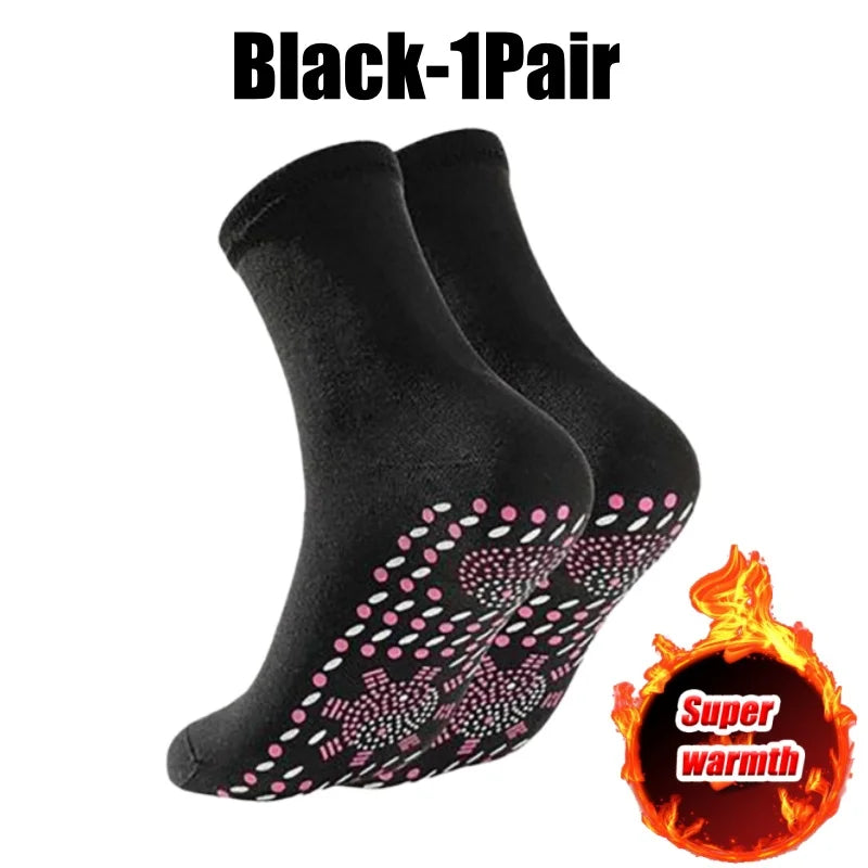 Magnetic Therapy Massage Socks – Warm Non-Slip Winter Socks Magnetic Therapy Socks Babs Black-1Pair