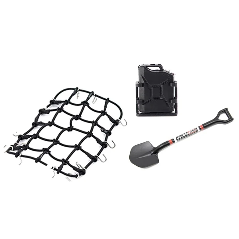 8PCS RC Crawler Decoration Kit – Luggage Net & Shovel 1/10 RC Car Accessories Babs