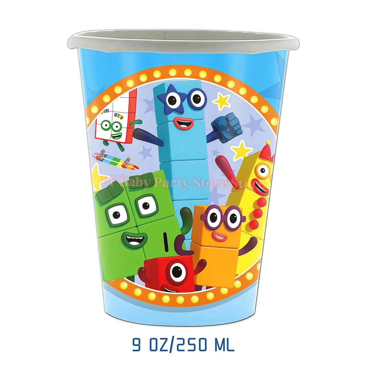 Building Blocks Birthday Party Kit – Plates, Cups, Balloons Party Tableware Kit Babs 10pcs Cups 2