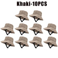 UPF 50+ Mesh Bucket Hat – Breathable Sun Hat Men & Women Bucket Sun Hat Babs Khaki-10PCS