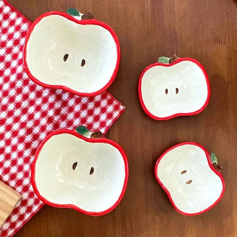 Apple-Shaped Ceramic Bowls – Yogurt, Salad & Seasoning Dishes Ceramic Serving Bowl Babs