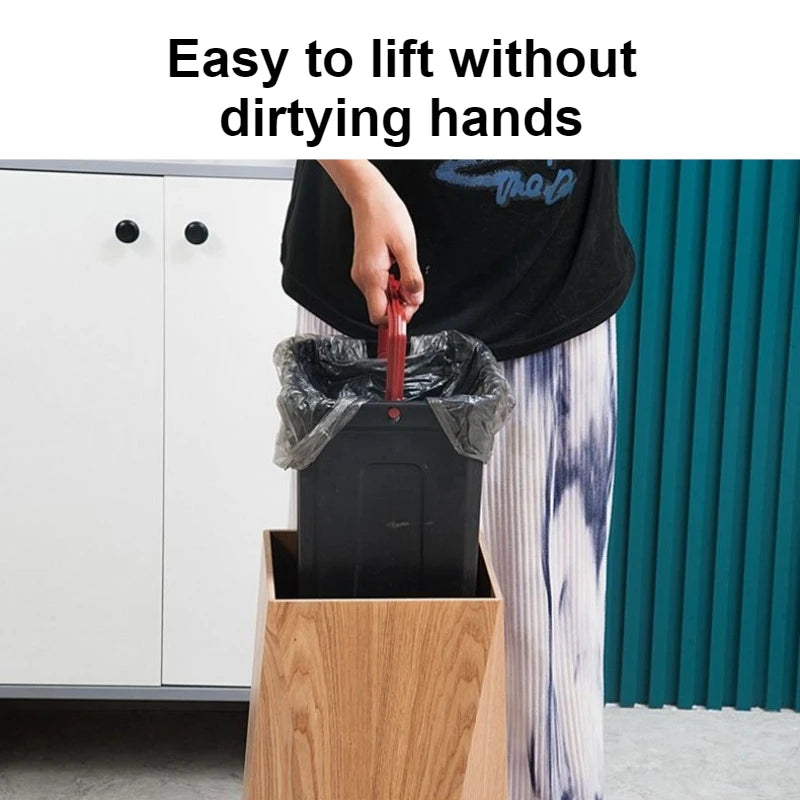 Large Wooden Trash Can – Waterproof Luxury Rolling Cover Bin Wooden Waste Bin Babs