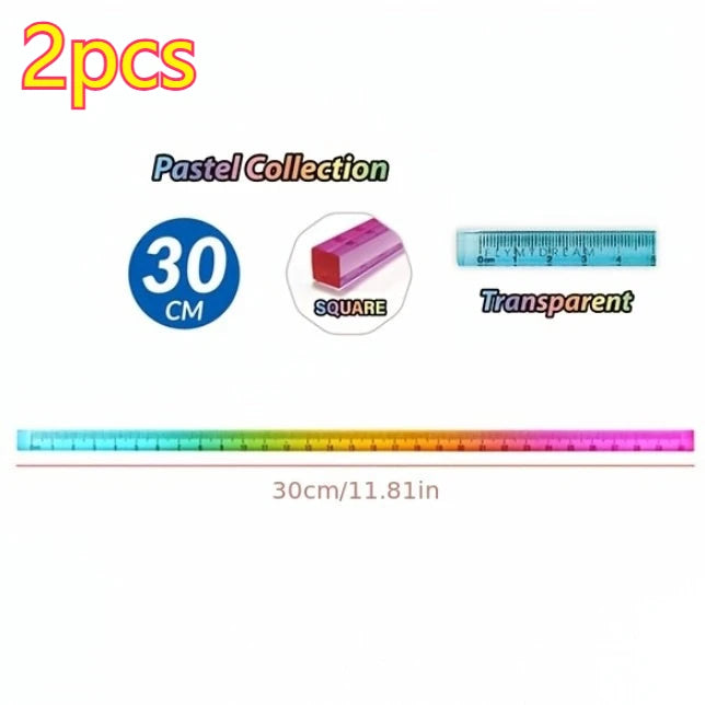 2pcs Color Gradient Acrylic Ruler 30cm – Drawing & Drafting Acrylic Drawing Ruler Babs 2pcs