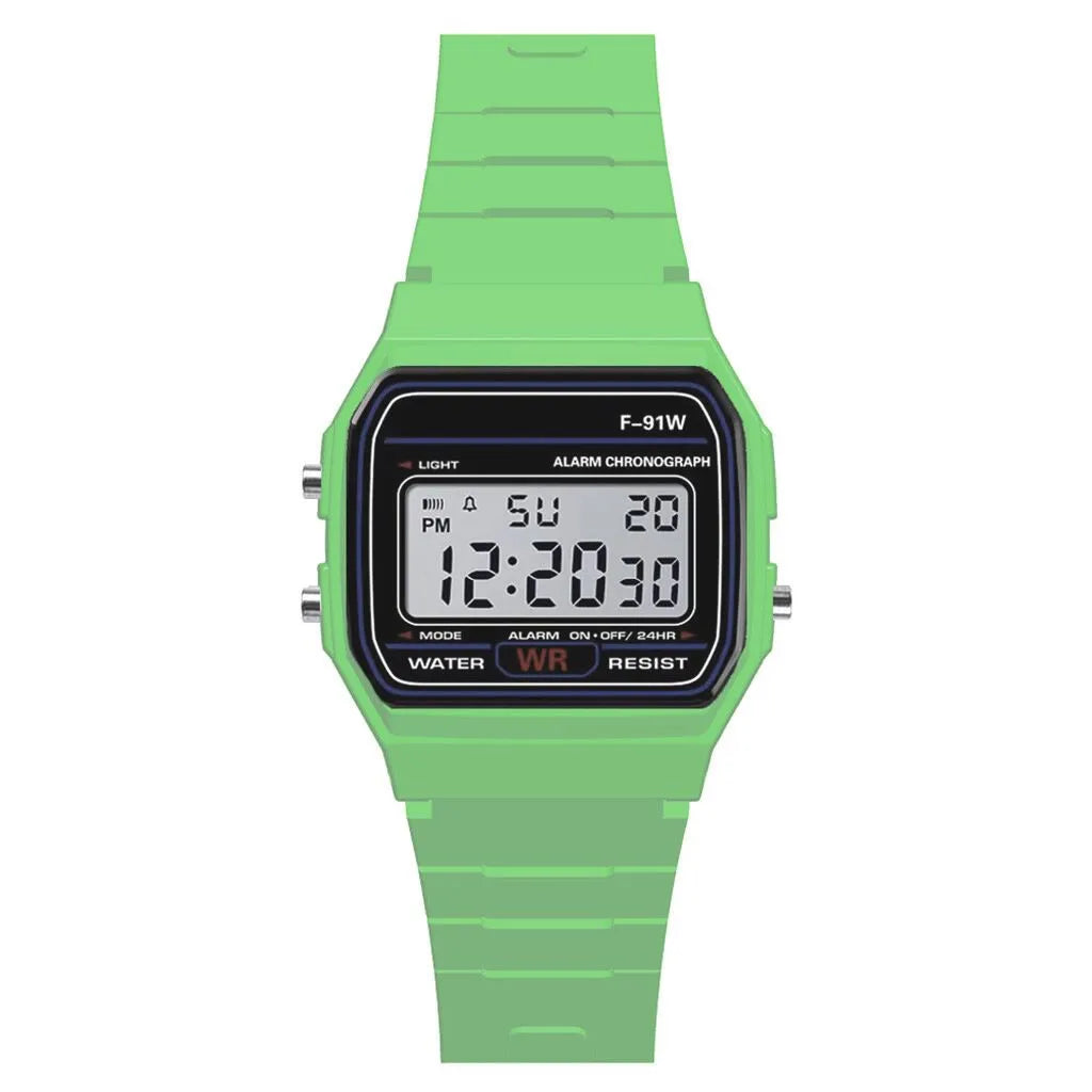 Men's Vintage Military Sport LED Digital Waterproof Watch Digital Sport Watch Babs Green