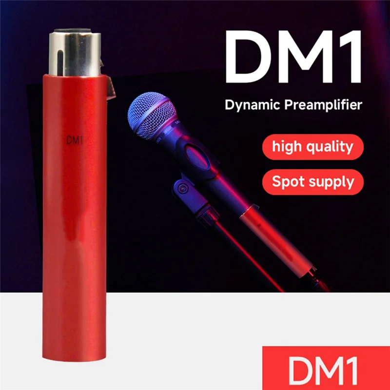 Active Inline Mic Preamp Amplifier for Dynamic Handheld Mic Microphone Preamp Babs As Shown