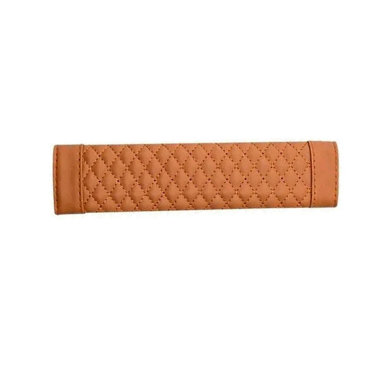 Universal PU Leather Car Seat Belt Cover Shoulder Pad Cushion Seat Belt Cover Babs Brown-1Pc