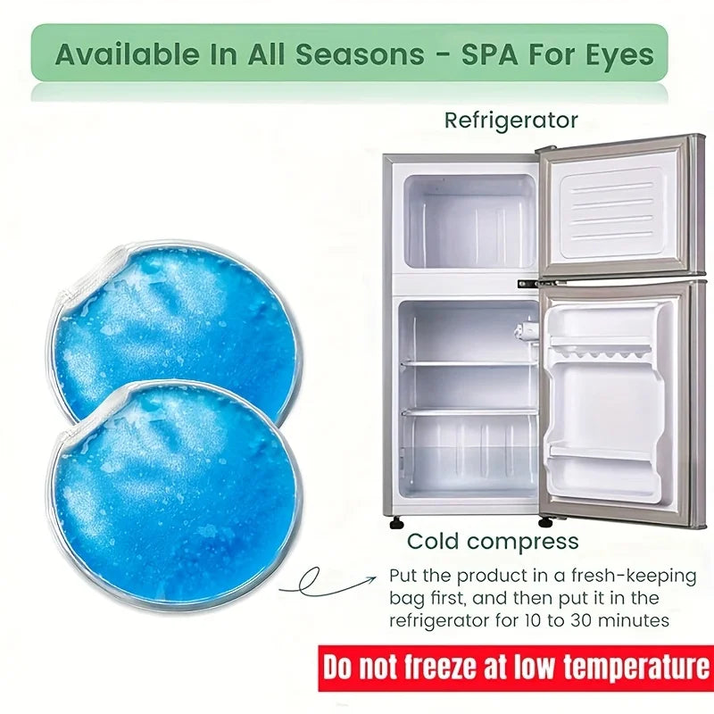 2-Pack Cold Compress Eye Mask Ice Packs – Reusable Eye Patches Cold Compress Eye Mask Babs
