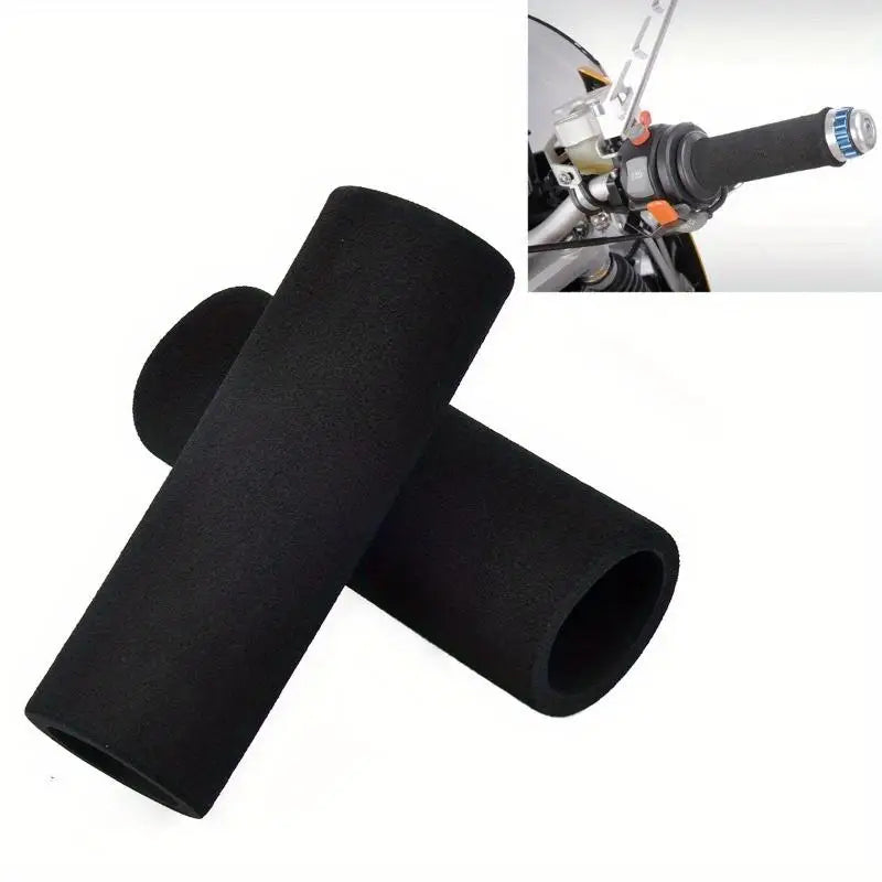 2PCS Motorcycle Handlebar Foam Grip Covers – Anti-Slip & Anti-Vibe Handlebar Grip Covers Babs