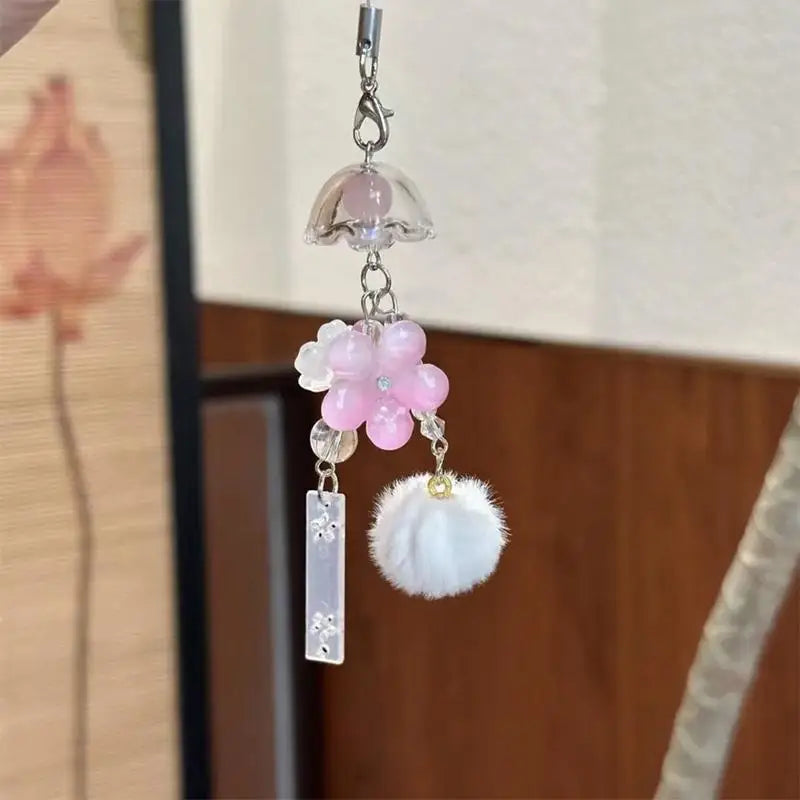 Bellflower Tassel Car Rearview Mirror Pendant Ornament Car Hanging Ornament Babs A11
