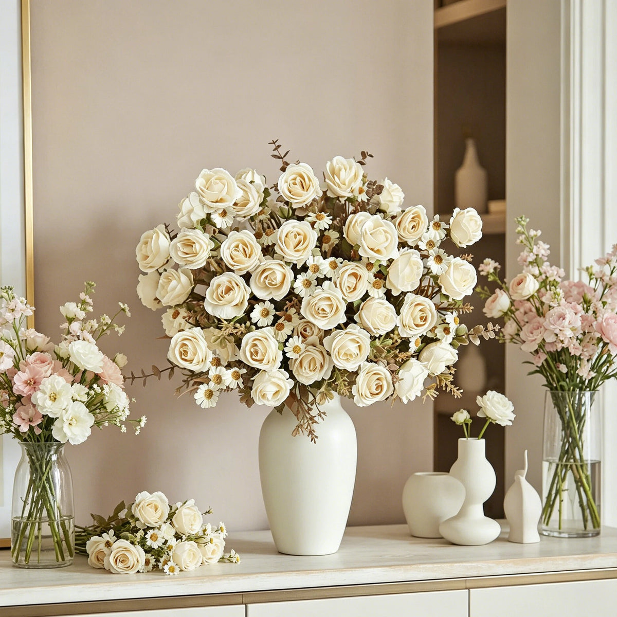 Silk Rose Artificial Flowers – Bridal Bouquet & Home Décor Artificial Silk Flowers Babs