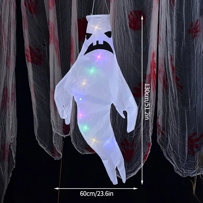 Halloween LED Glowing Ghost Hanging Decoration 130cm Halloween Hanging Decoration Babs