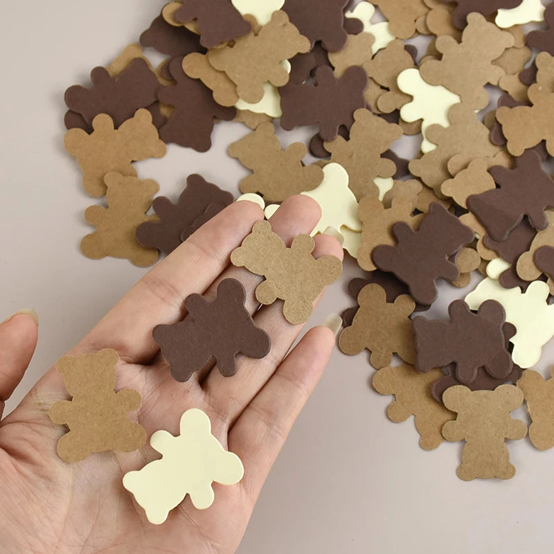 100Pcs Teddy Bear Paper Confetti – Baby Shower & Birthday Party Party Confetti Babs 100Pcs