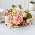Artificial Chamomile Hydrangea Bouquet – Wedding & Home Décor Artificial Flower Bouquet Babs Pink 1 pc