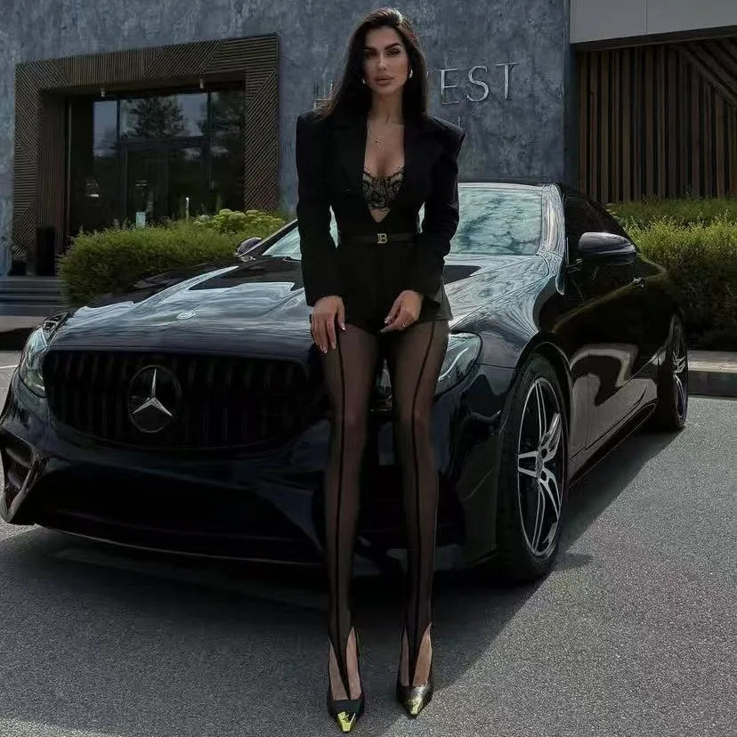 Sheer Anti-Run Black Pantyhose High Elastic Women's Tights Sheer Pantyhose Tights Babs