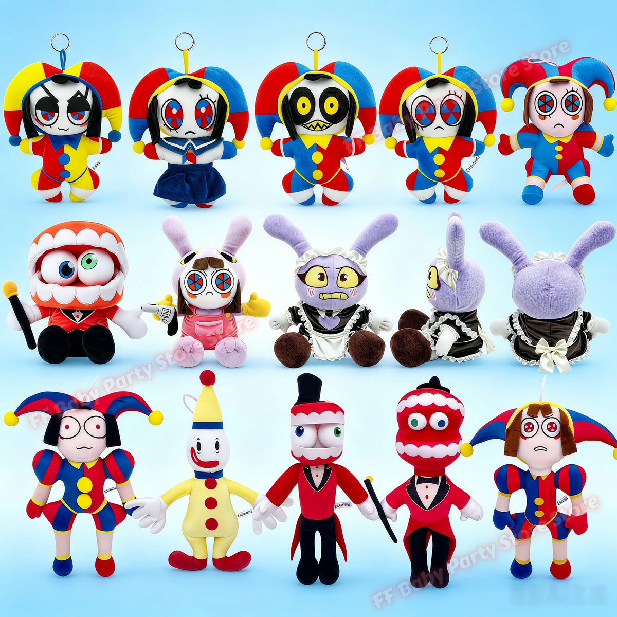 Jax Circus Rabbit Clown Plush Doll | Kawaii Stuffed Toy Gift Plush Stuffed Doll Babs