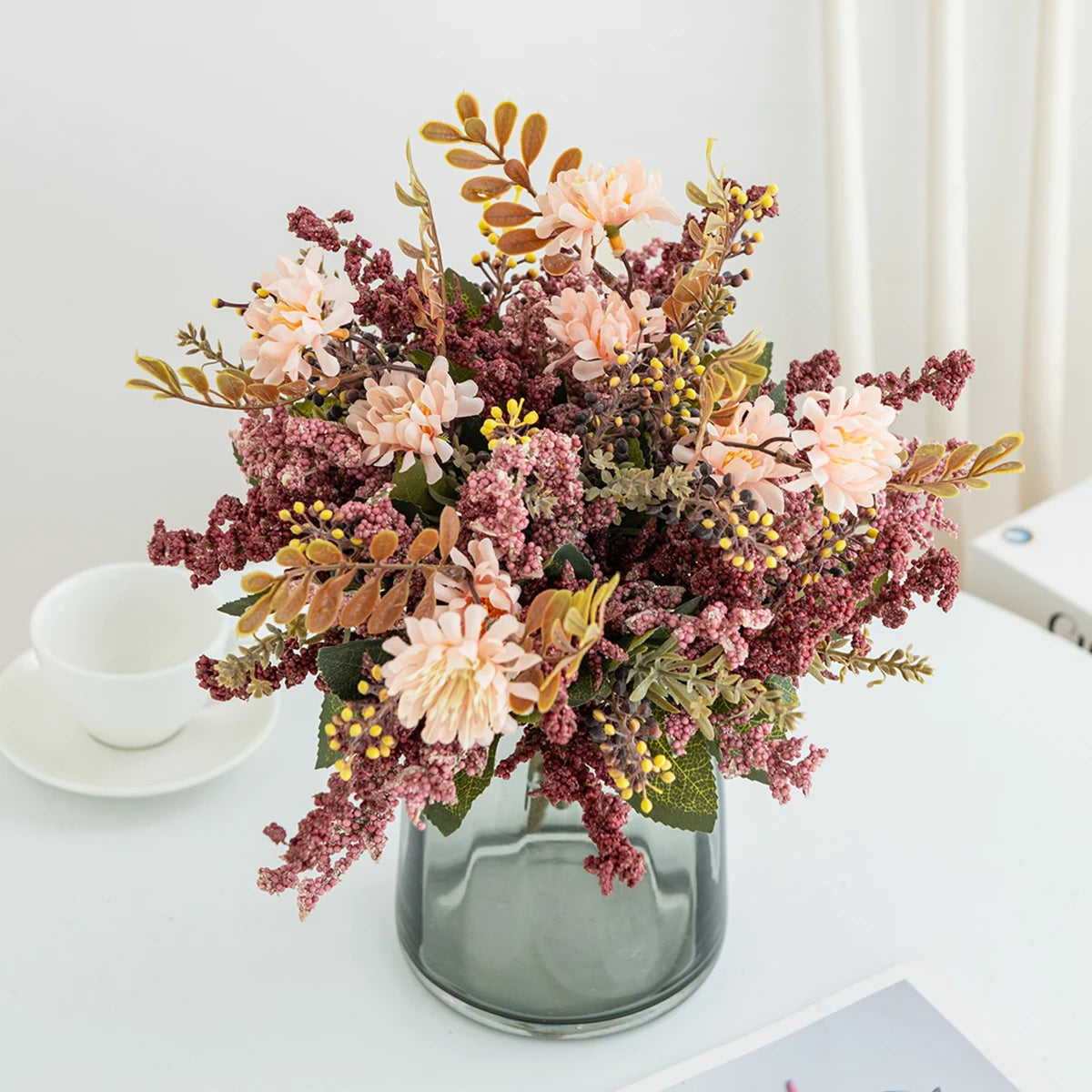 Silk Chrysanthemum Artificial Flowers for Wedding & Home Decor Artificial Flowers Babs