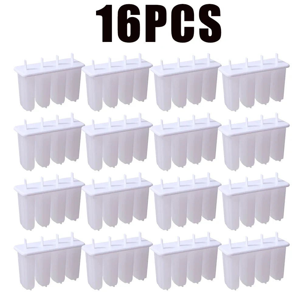 4-Hole Popsicle Mold – DIY Ice Cream & Fruit Ice Pop Maker Popsicle Mold Babs 16PCS