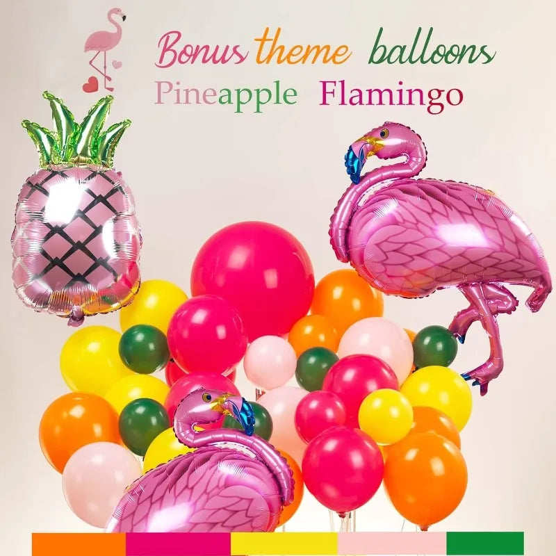 130PCS Flamingo Balloon Arch Kit – Pink Gold Tropical Party Set Balloon Arch Kit Babs