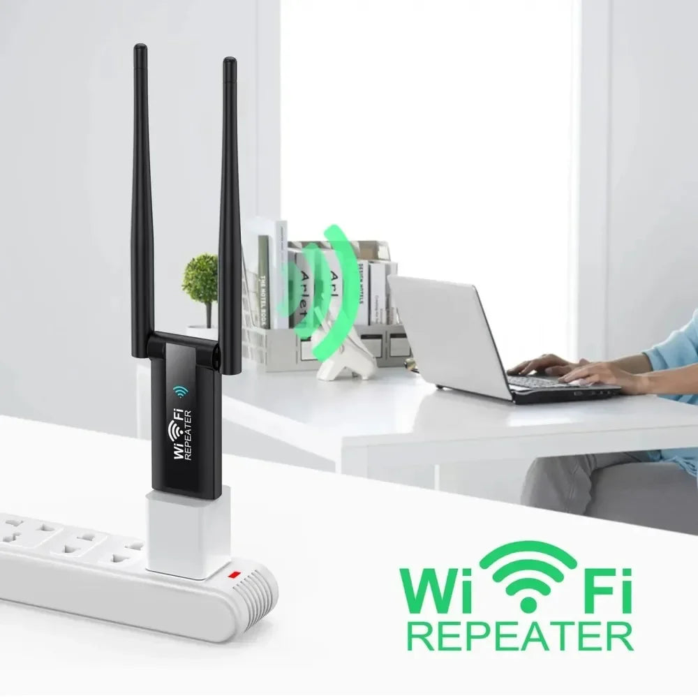 KEBIDUMEI 2.4G 300Mbps USB WiFi Repeater & Signal Booster WiFi Repeater Extender Babs