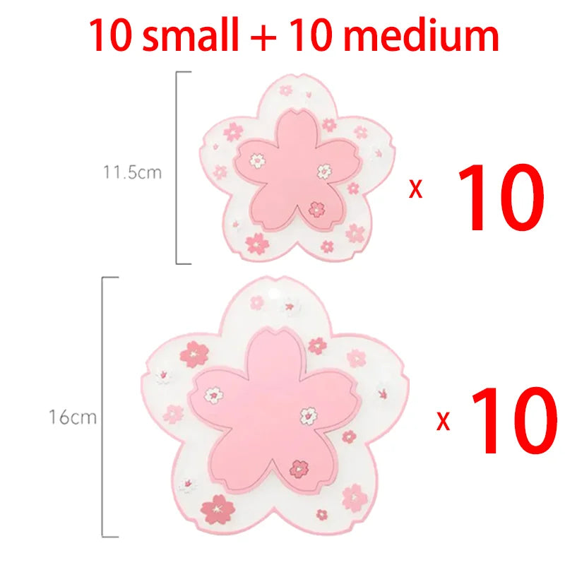 Sakura Blossom PVC Coasters – Insulated Floral Table Mats Decorative Coasters Babs 20 P