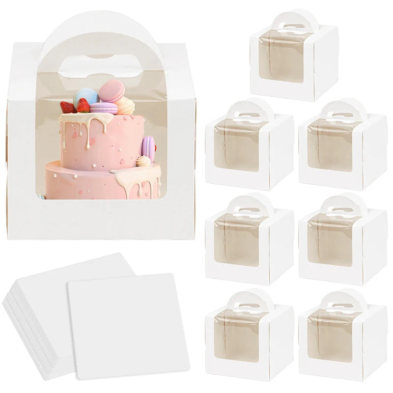 5/10Pcs Cake Box with Window – Paper Gift Box for Parties Cake Packaging Box Babs