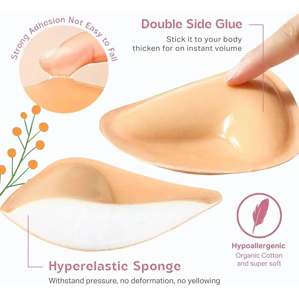 Double-Sided Sticky Bra Inserts – Invisible Push Up Lift Pads Bra Inserts & Pads Babs