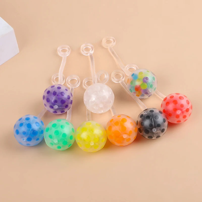 Soft Rubber Squeeze Yo-Yo Balls with Rope – Kids Party Toys Sensory Squeeze Toy Babs