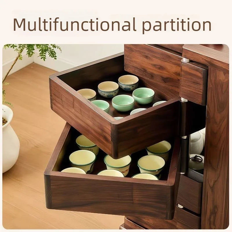 Solid Oak Rotating Side Table | Modern Luxury Coffee Table Rotating Side Table Babs