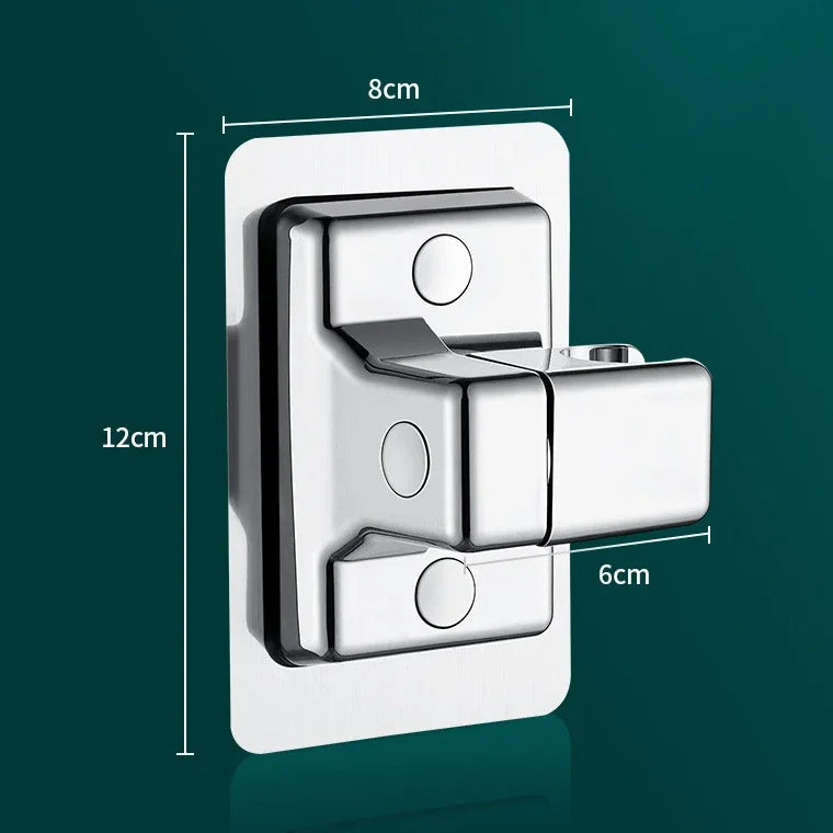 Adjustable Self-Adhesive Shower Head Holder | Wall Mount Shower Head Holder Babs sliver
