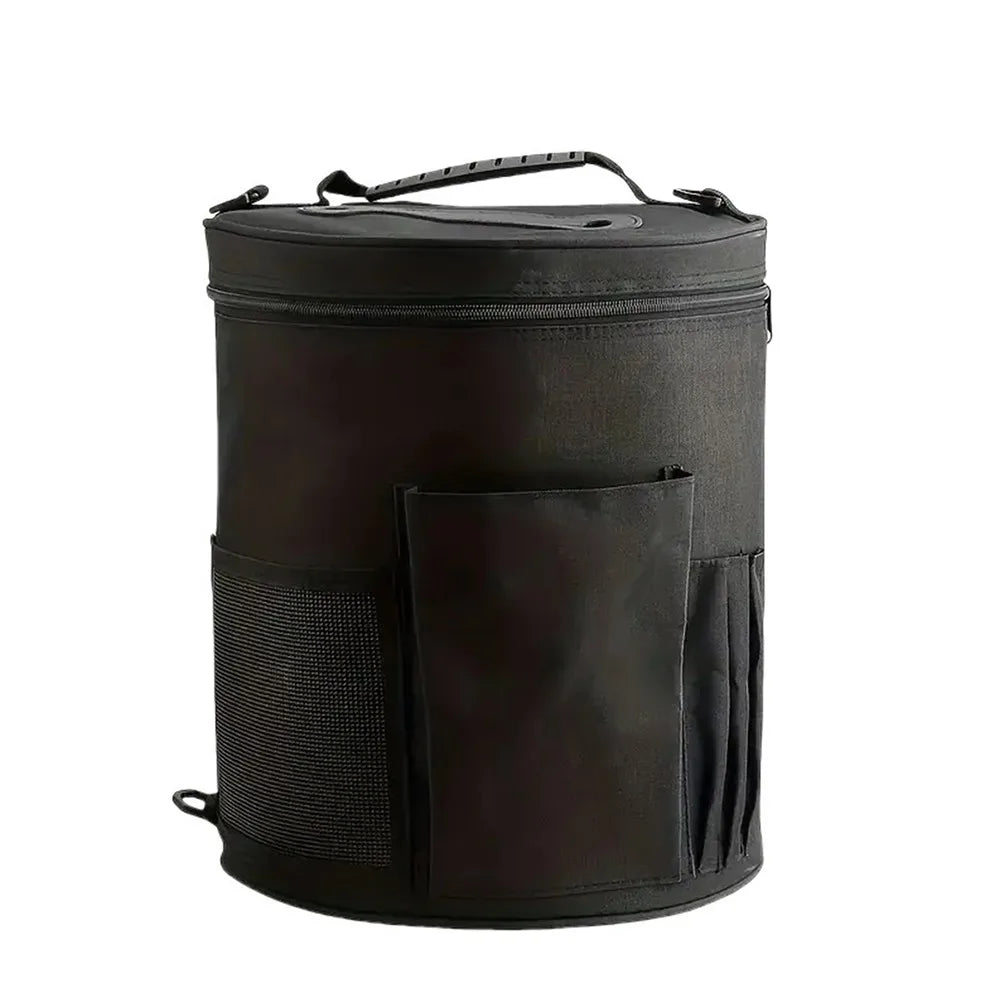 Large Yarn Storage Bag – Multi-Pocket Knitting Crochet Tote Yarn Storage Bag Babs Black