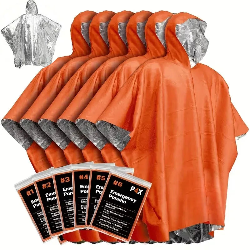 Emergency Insulation Raincoat & Survival Blanket – 2-in-1 Emergency Survival Poncho Babs